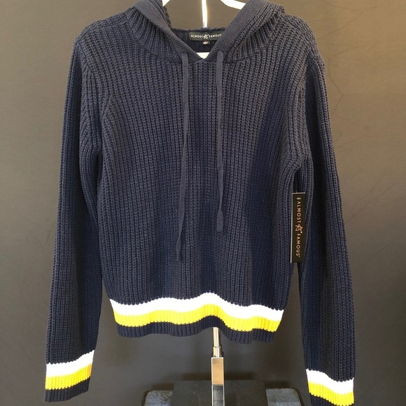 Almost Famous Sweaters - New Danny Hooded Sweater Blue
